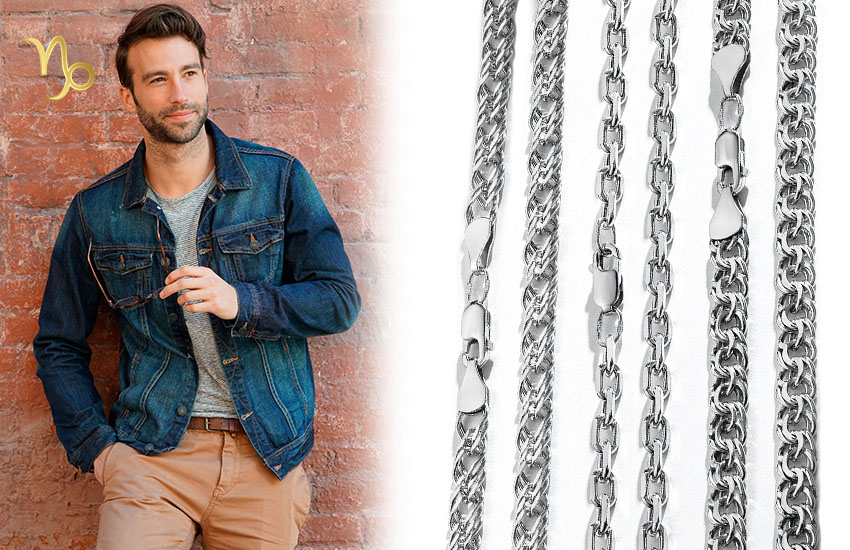 Козерог, цепочка, 23 февраля, подарки, знаки зодиака, советы, 585 золотой