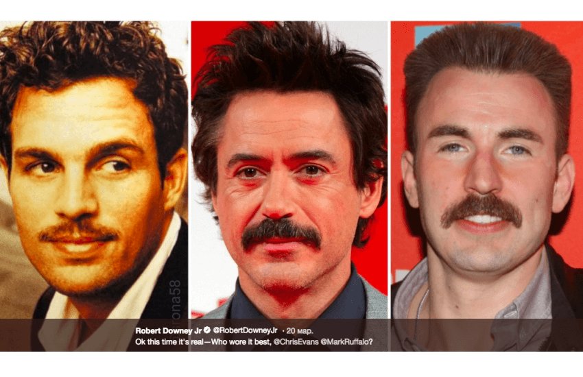 усы роберт дауни марк руффало крис эванс