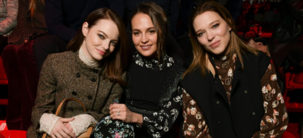 Леа Сейду, Алисия Викандер и Эмма Стоун в рекламе Louis Vuitton