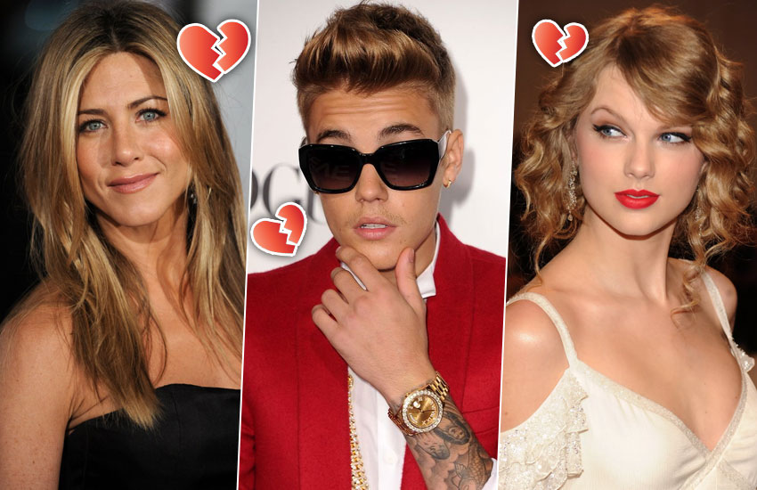 дженнифер энистон джастин бибер тейлор свифт неудачные свидания