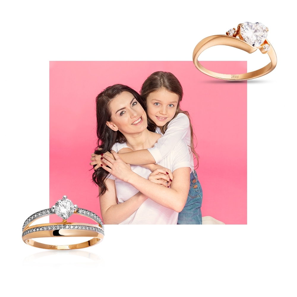 Парные кольца для мамы и дочки