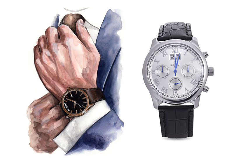 Мужской стиль аксессуары кожаные изделия часы