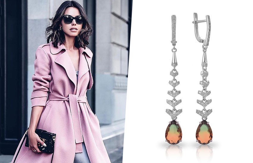 Розовый цвет одежда летние тренды советы стилиста серьги