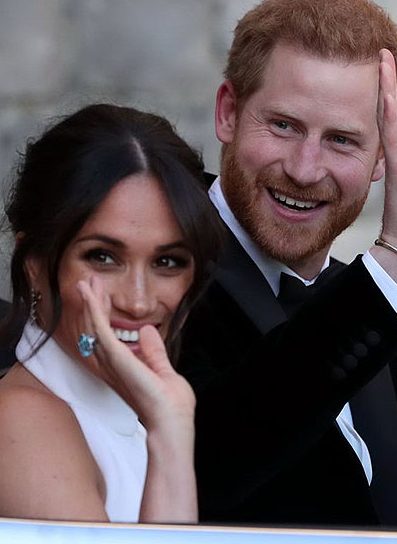 Меган Маркл украшение кольцо аквамарин