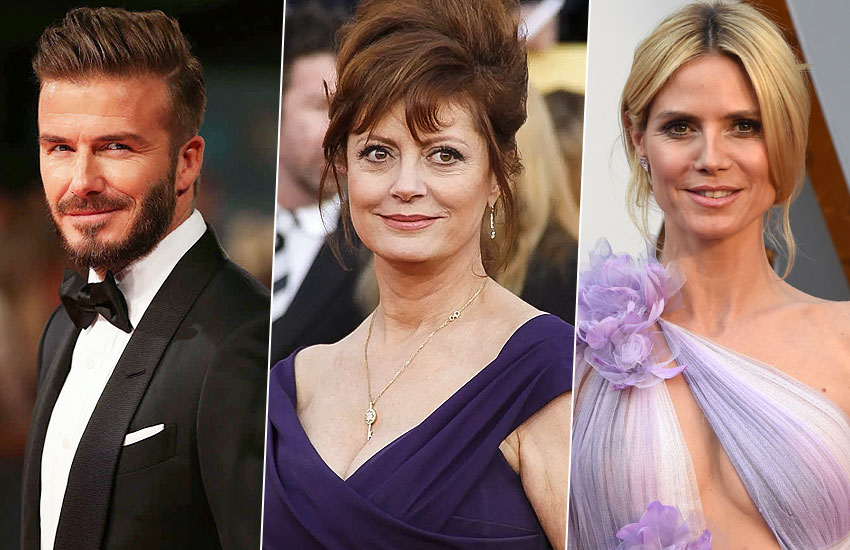 Дэвид Бекхэм Сьюзан Сарандон Хайди Клум