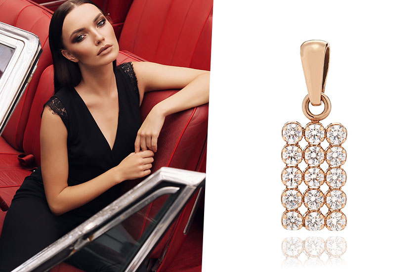 Кристаллы Swarovski Сваровски девушка подвеска золото