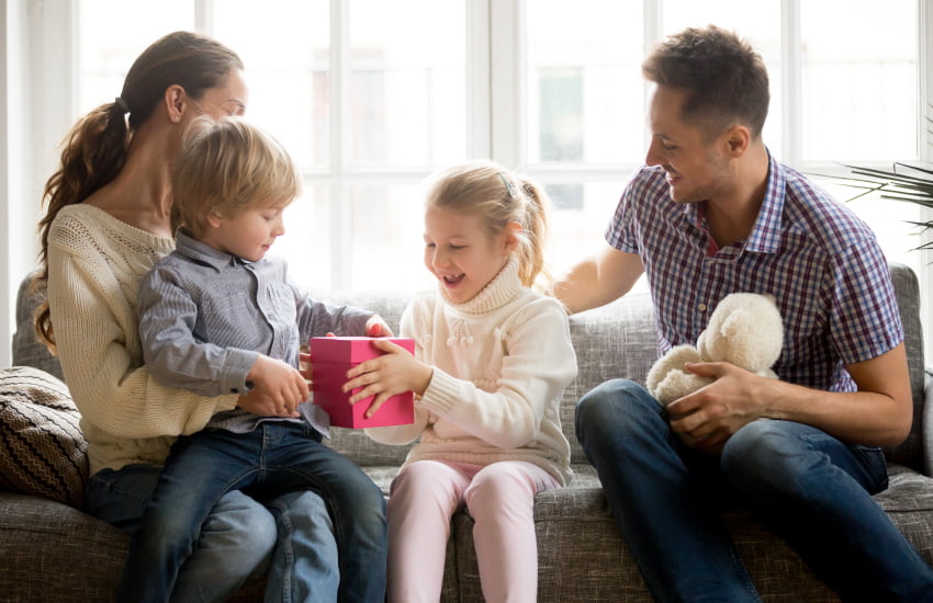 семья, дети, подарок