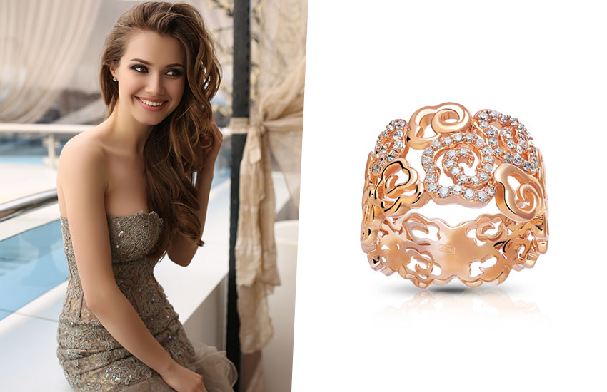 Кристаллы Swarovski Сваровски девушка кольцо