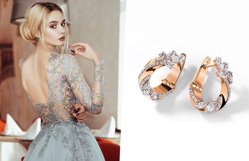 Кристаллы Swarovski Сваровски девушка серьги золото