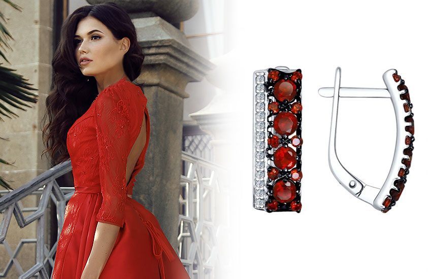 Гранат драгоценный камень украшения драгоценности мода тренды