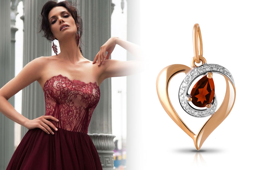 Гранат драгоценный камень украшения драгоценности мода тренды