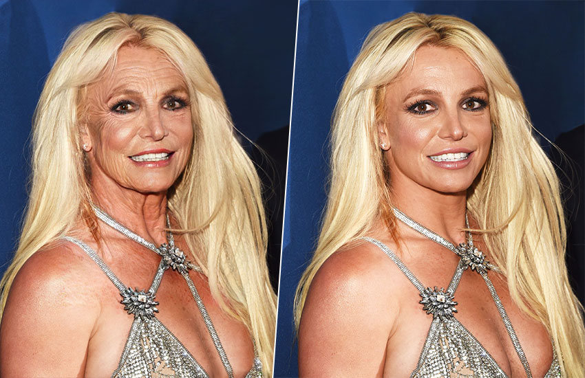 FaceApp старение убрать морщины старая Бритни Спирс
