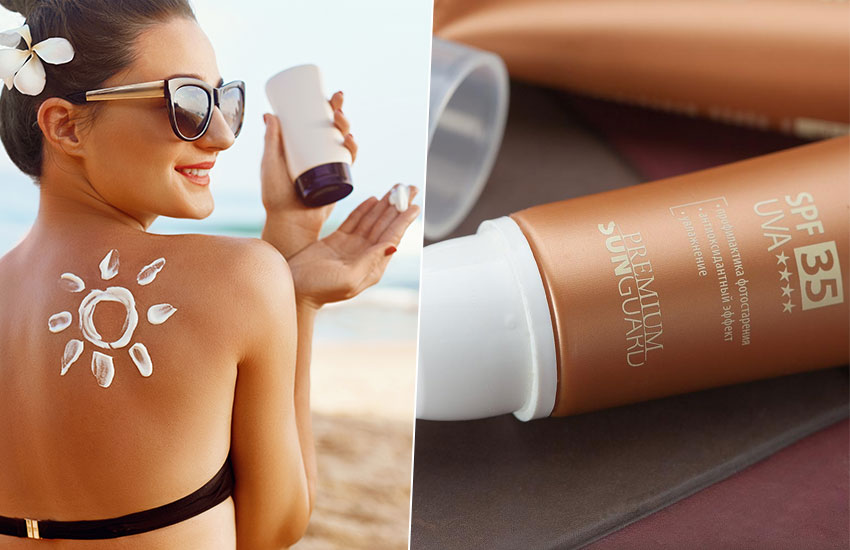 косметика девушка уход за кожей солнцезащитный крем SPF