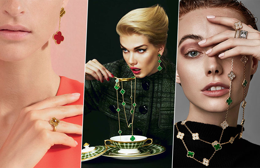 украшения ювелирные тренды 2019 осень советы стилиста клевер золото четырехлистники украшения ювелирные тренды 2019 осень советы стилиста клевер золото четырехлистники