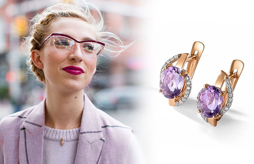 девушка очки для зрения серьги аксессуары стиль