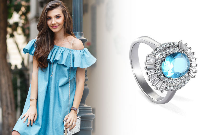 коктейльное кольцо девушка украшения