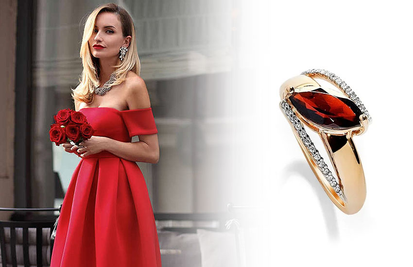 коктейльное кольцо девушка украшения