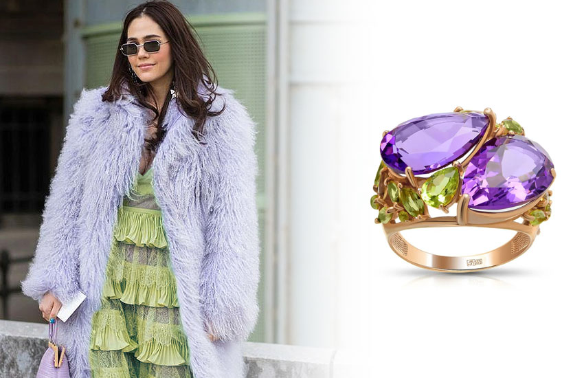 коктейльное кольцо девушка украшения