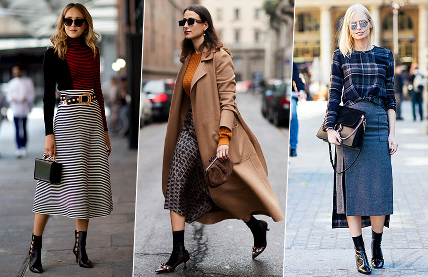 Как и с чем носить юбку зимой: 30 стильных образов на 