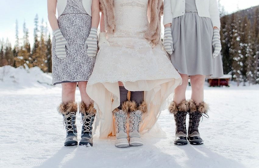 Обувь на свадьбу для невесты зимой