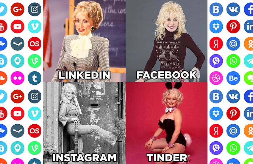 LinkedIn Facebook Instagram Tinder