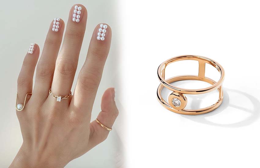 маникюр 8 марта тренды дизайн ногтей аксессуары украшение кольцо