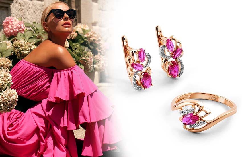 женственность девушка стиль украшения драгоценные камни рубин