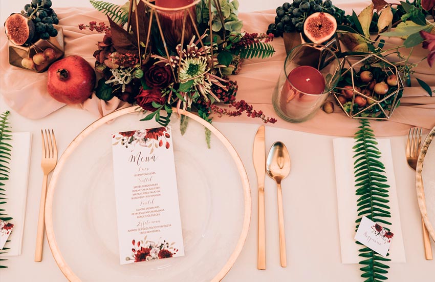 сервировка стола декор осенняя свадьба