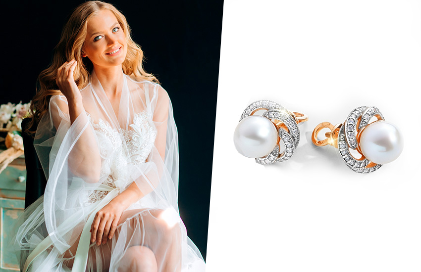 утро невесты фотосессия советы фотографа образ невесты ювелирные украшения серьги жемчуг 585 золотой