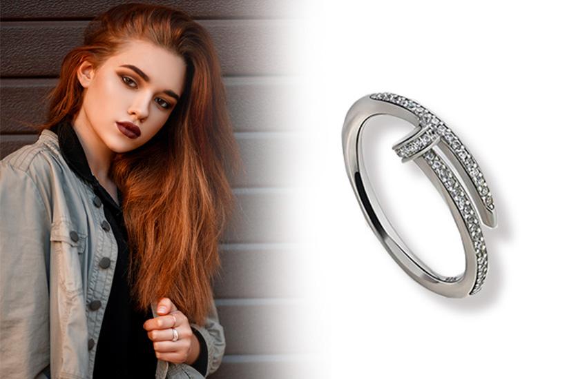 585 Золотой, тренд, мода, стиль, кольцо гвоздь