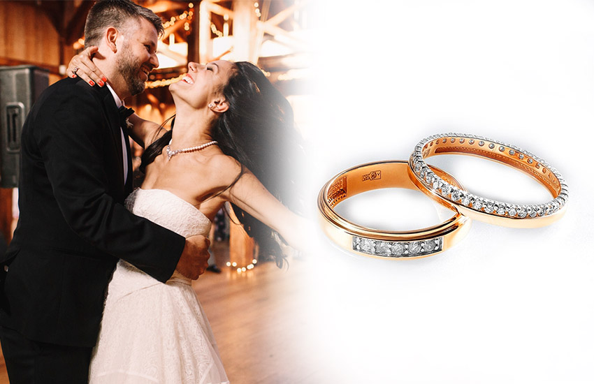 жених невеста обручальные кольца ювелирные украшения 585 золотой