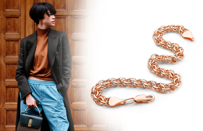 585 Золотой, мужские аксессуары, аксессуары для женщин, браслет