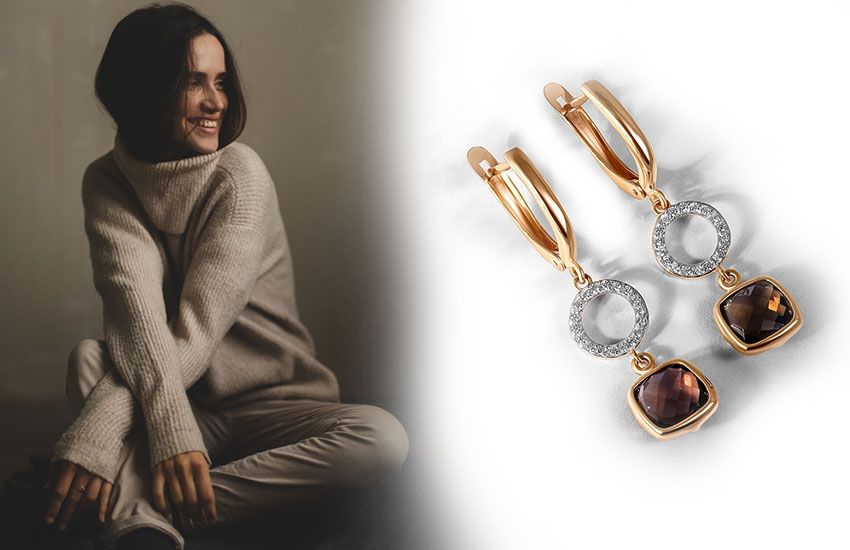 585 Золотой, стиль, тренды, мода, одежда, серьги