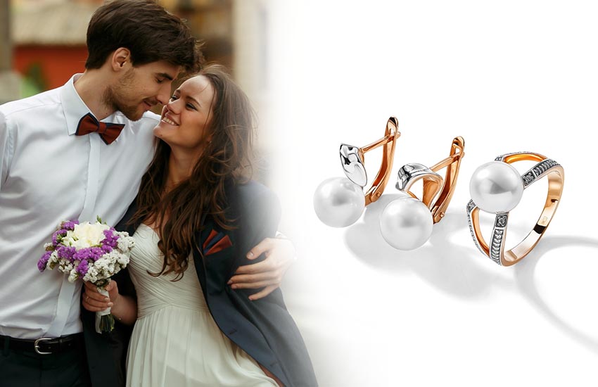 жених невеста свадьба ювелирные украшения 585 золотой серьги с жемчугом