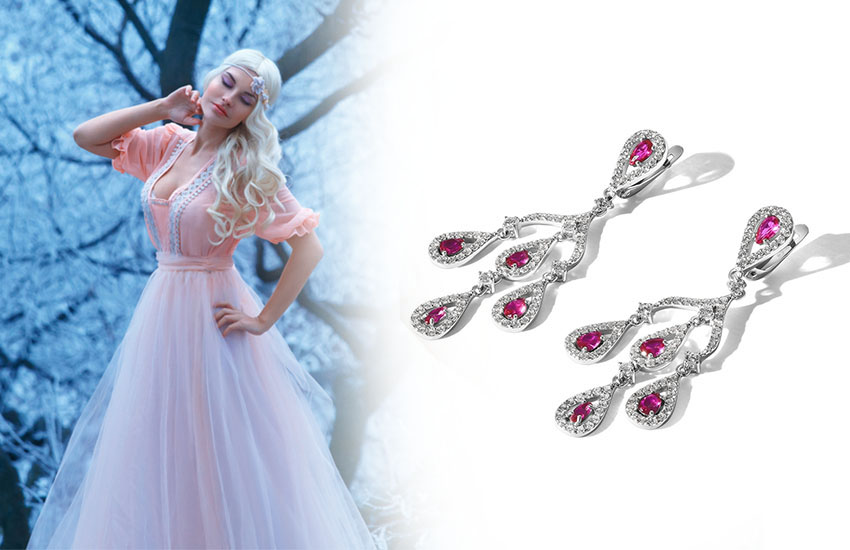 невеста зимняя свадьба ювелирные украшения 585 золотой 