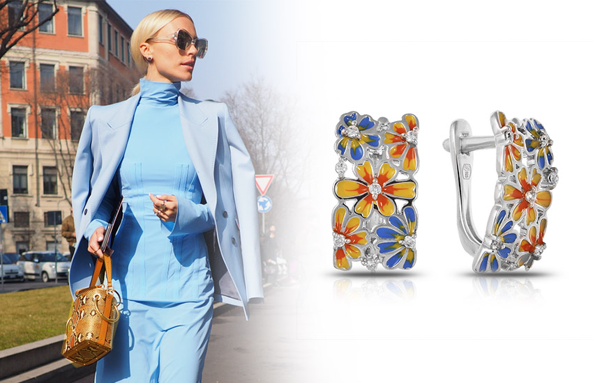 585*Золотой, советы, стиль, мода, яркие цвета, серьги, сочетание цветов