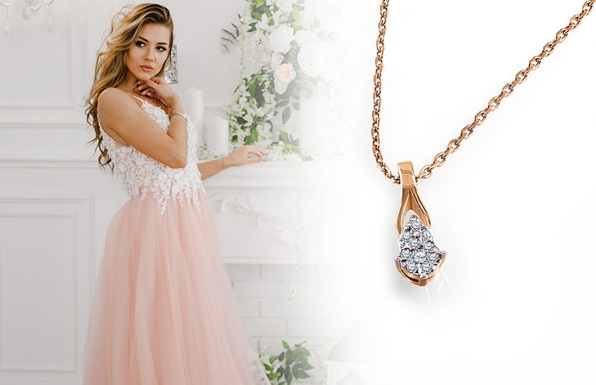 585 Золотой, свадьба 2021, свадебные платья, тренды, подвеска