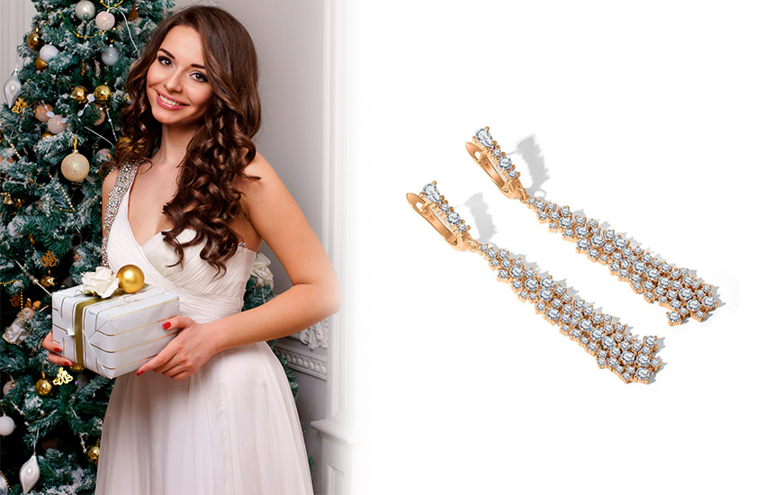 585 Золотой, советы стилиста, образ, в чем встречать Новый год, серьги