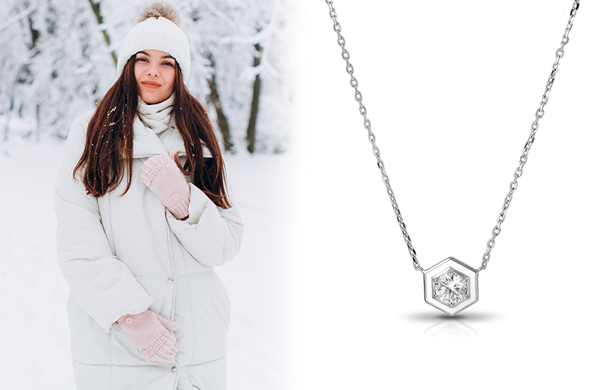 585 Золотой, зима, Новый год, тренды 2021, стиль, колье