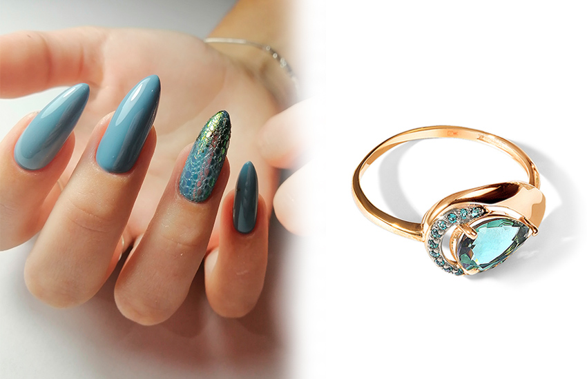 585 золотой, тренды, маникюр, стиль, мода, кольцо