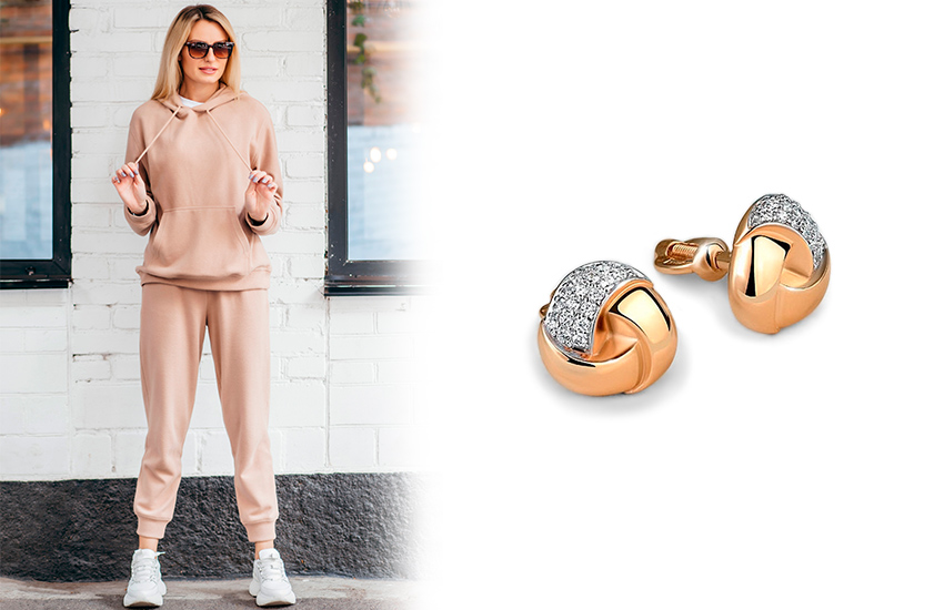 585 золотой, самоизоляция, тренды, стиль, мода, серьги