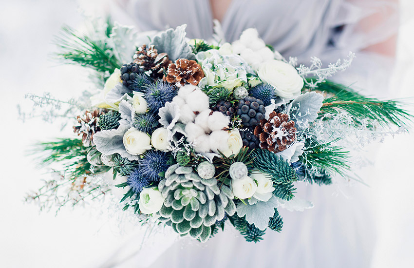 585 Золотой, зимняя свадьба, свадьба зимой, невеста, образ, цветы