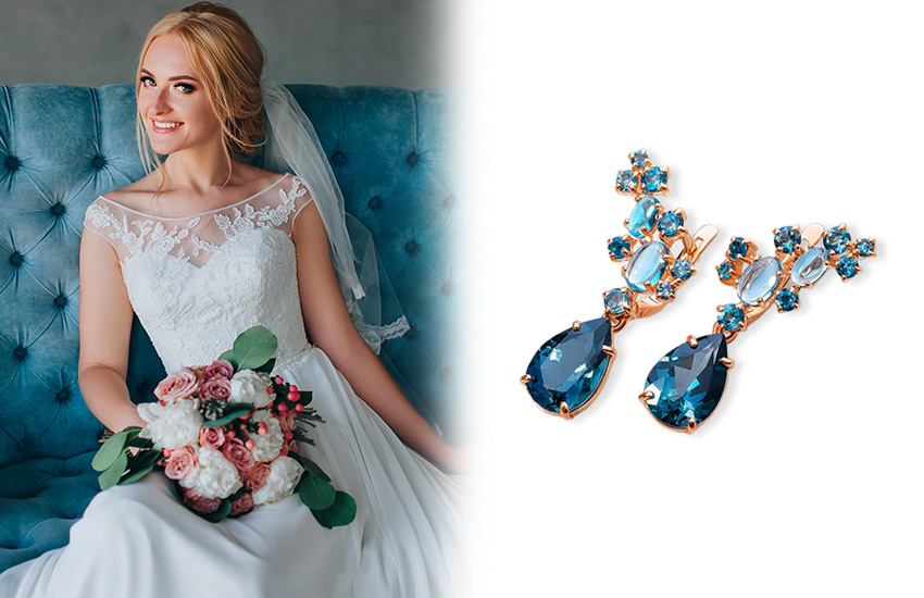 585 Золотой, свадебные тренды 2021, украшения для невесты, образ невесты, серьги