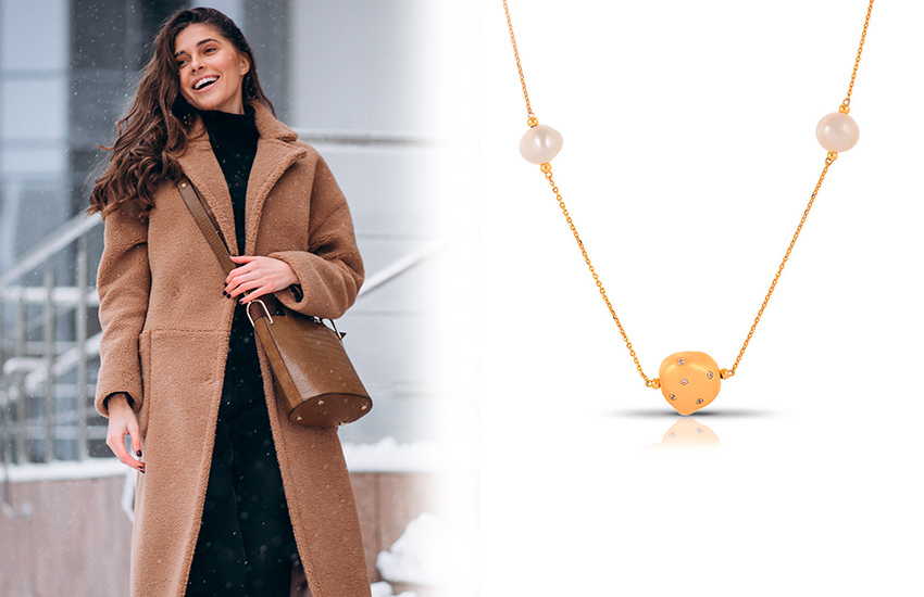 585 Золотой, цвета, зима, стиль, тренд, мода, колье