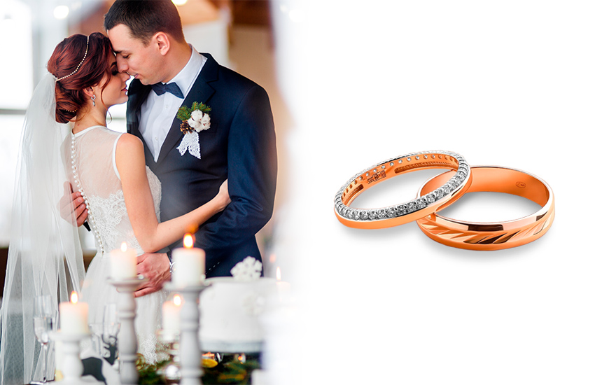 585 Золотой, зимняя свадьба, свадьба зимой, невеста, образ, кольца обручальные