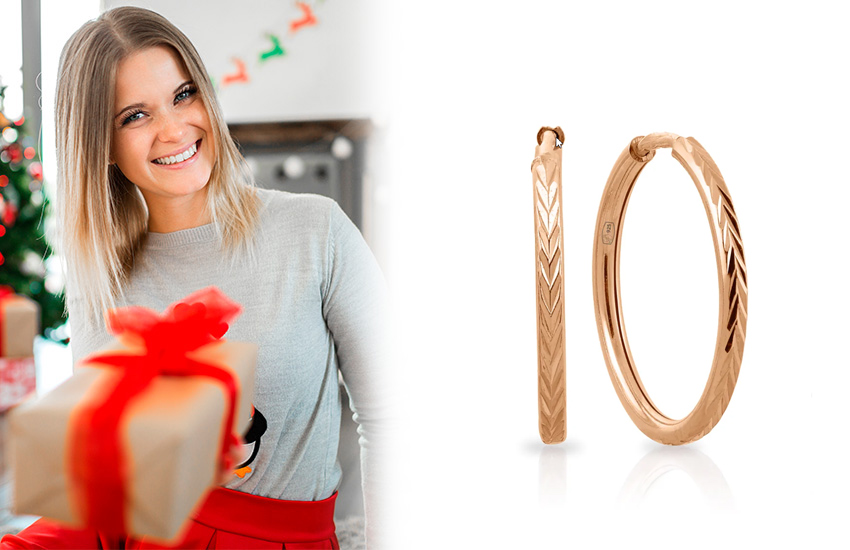 585*Золотой, идеи, подарки, Новый год, серьги