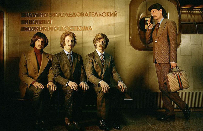 николай дроздов александр гудков gq russia gucci ролик ретро-реклама