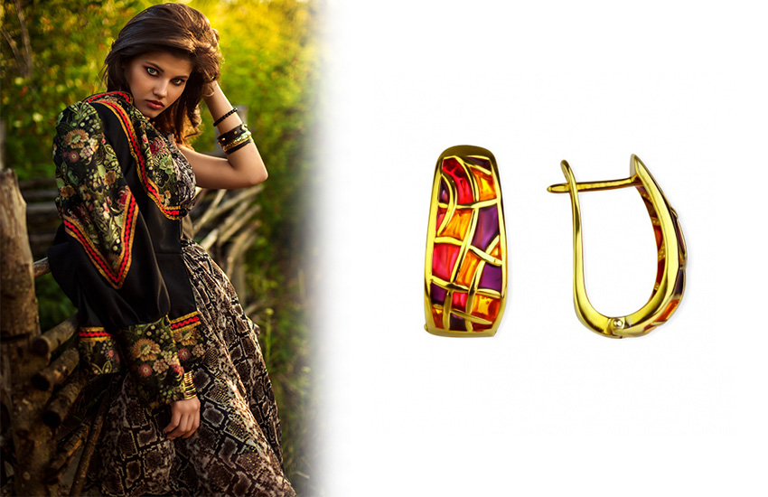 Пэчворк, тренды, советы стилиста, 585 золотой, серьги