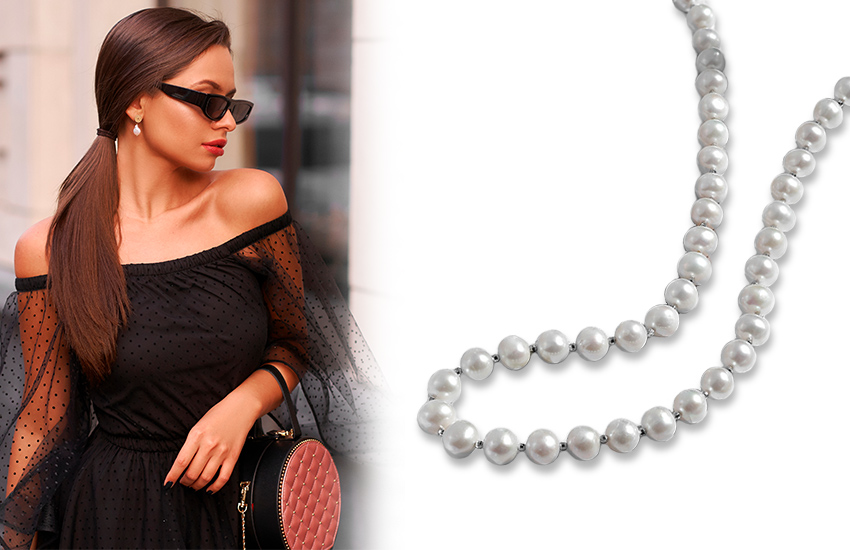 585 золотой девушка ювелирные украшения жемчужные бусы