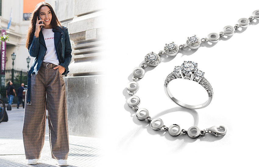 Брюки-трубы, стиль 00-х, советы стилиста, тренды, мода, браслет, кольцо